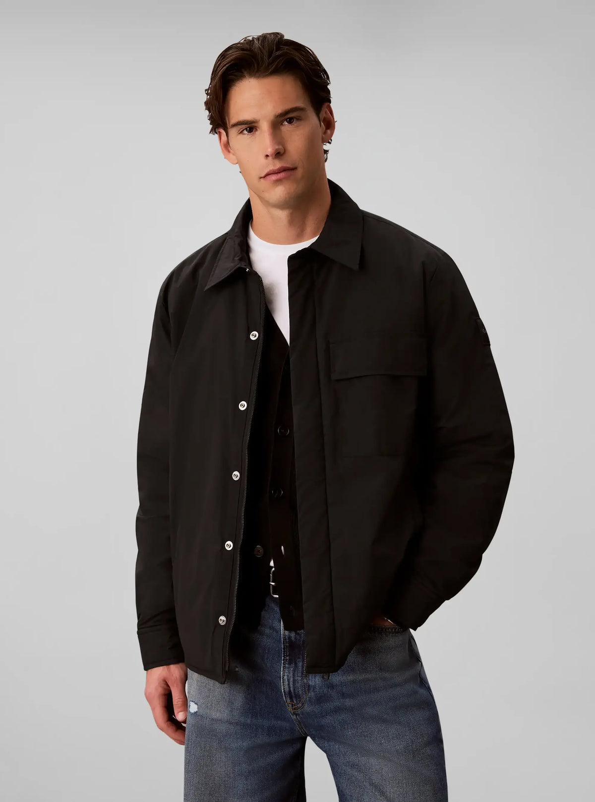 Calvin Klein Jeans Padded Nylon Shirt Jacket