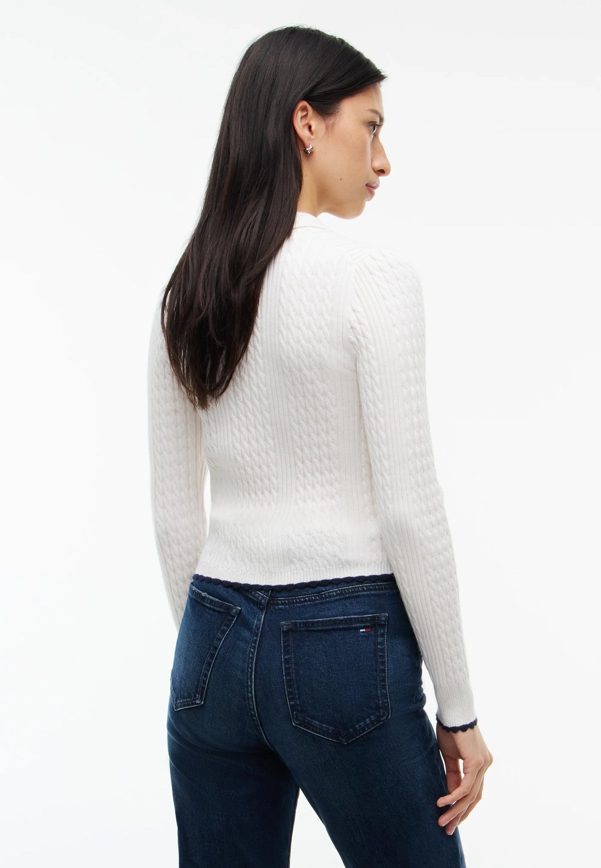 Tommy Jeans Micro Cable Polo Sweater