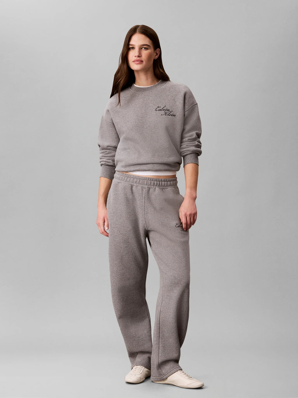 Calvin Klein Jeans Ls Textured Fleece Crewneck