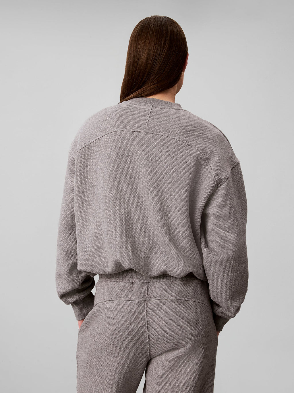 Calvin Klein Jeans Ls Textured Fleece Crewneck