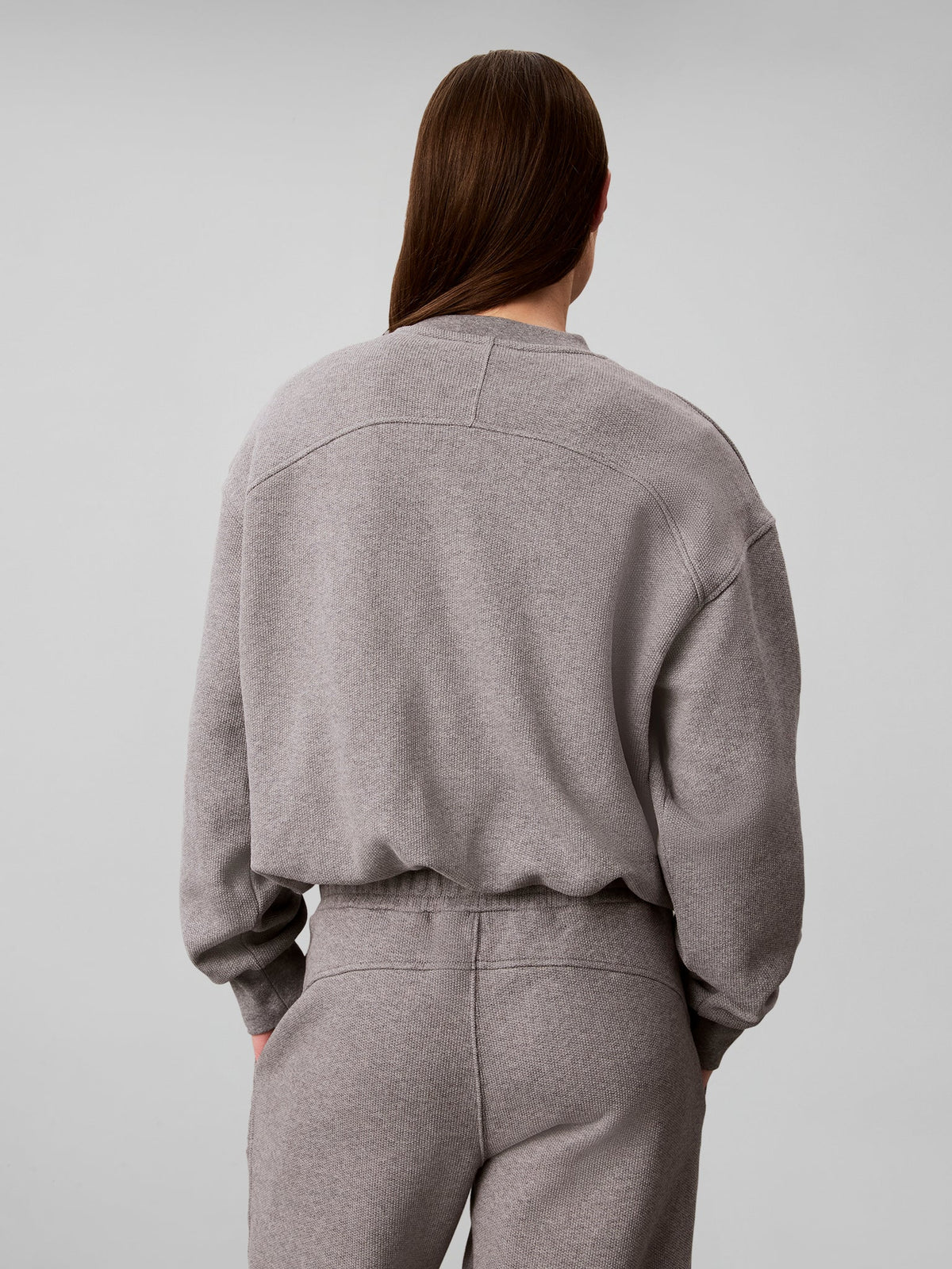 Calvin Klein Jeans Ls Textured Fleece Crewneck