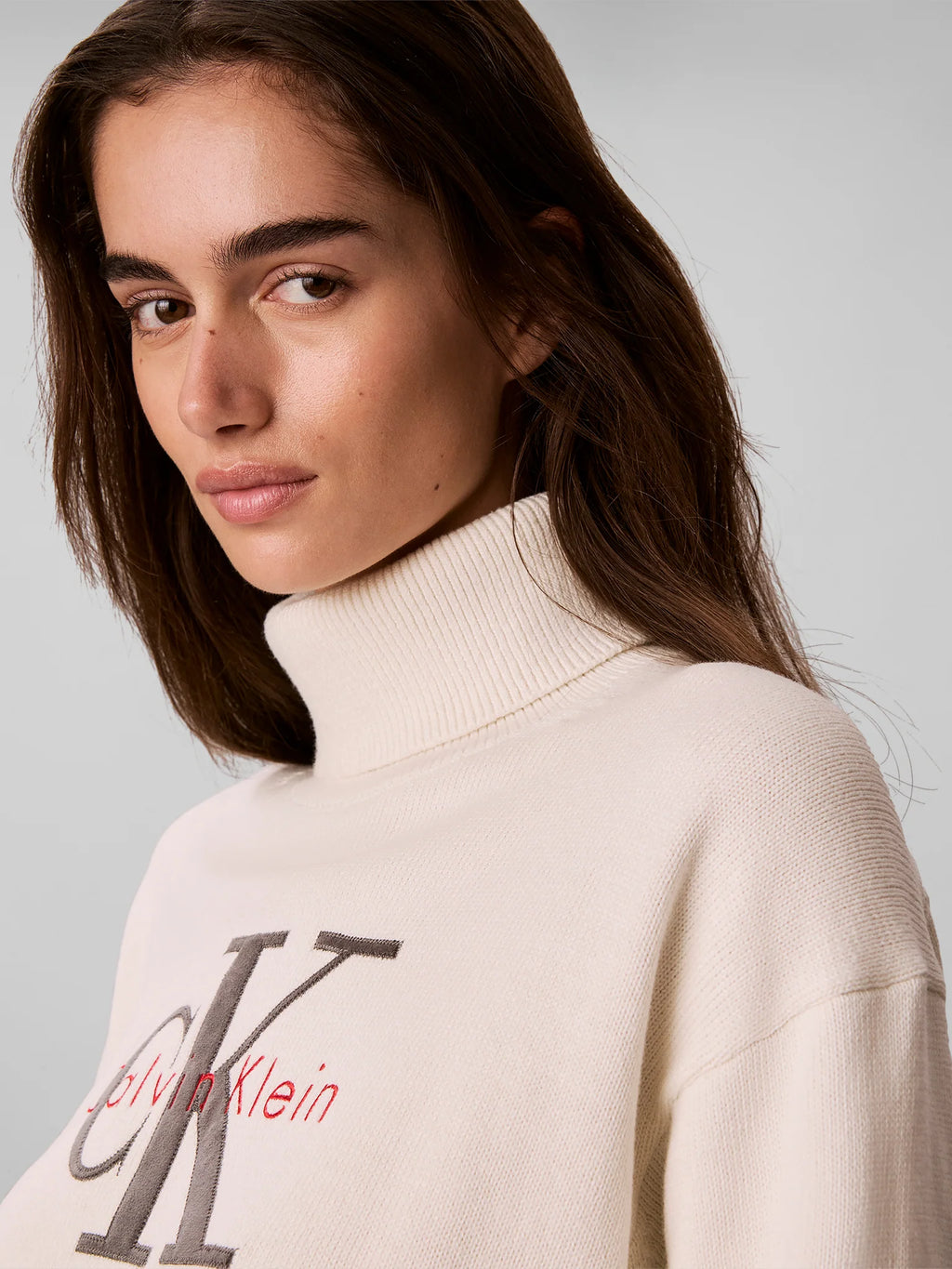 Calvin Klein Jeans Ls Logo Tneck Pullover