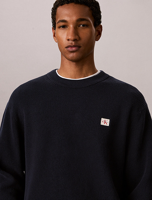Calvin Klein Jeans Classic Cotton Waffle Crewneck