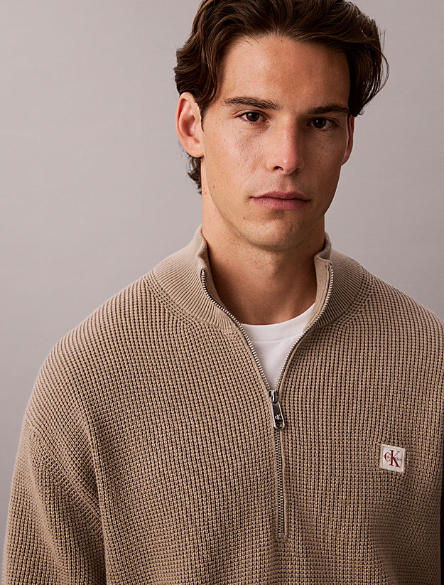 Calvin Klein Jeans Cotton Waffle Half-Zip