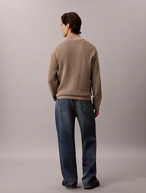 Calvin Klein Jeans Cotton Waffle Half-Zip