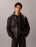 Calvin Klein Jeans Faux Leather Hooded Jacket