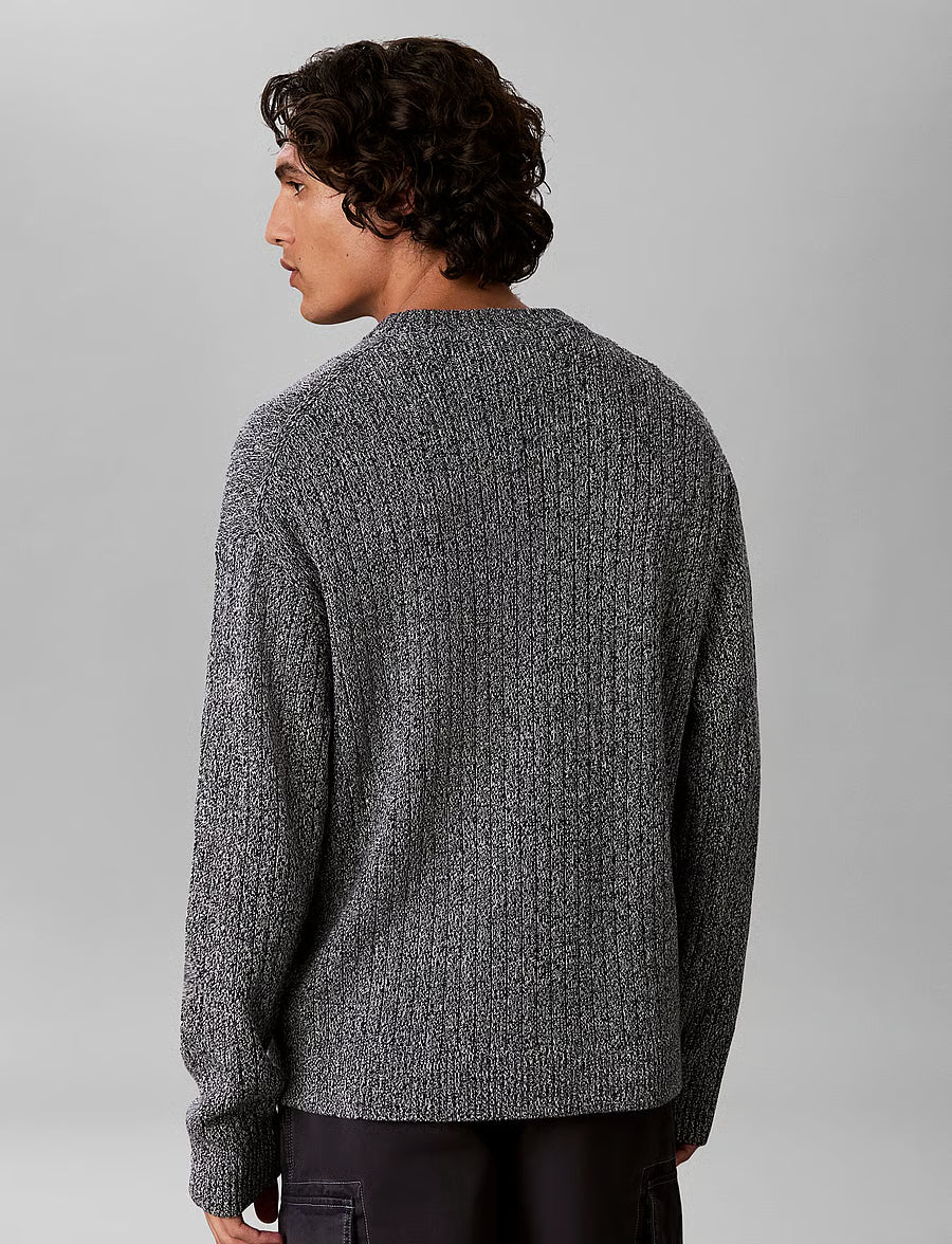 Calvin Klein Jeans Vertical Rib Cotton Crewneck