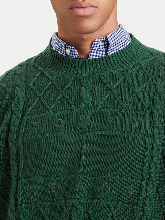 Tommy Jeans Flag Cable Sweater